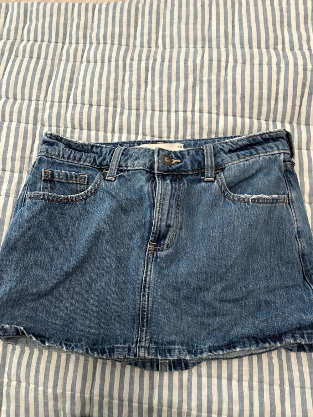 Hollister denim mini skirt